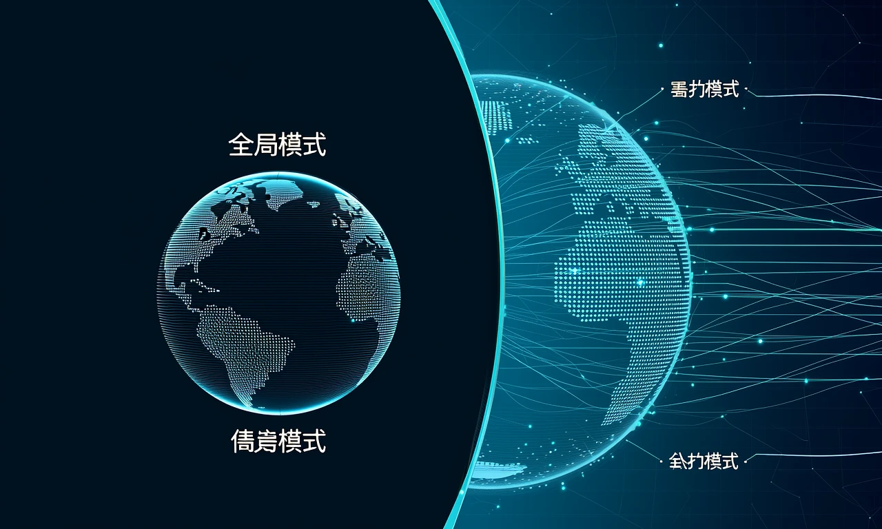 新手问题 全局和代理模式的区别！